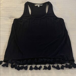 Trina Turk Navy top with Pom Poms